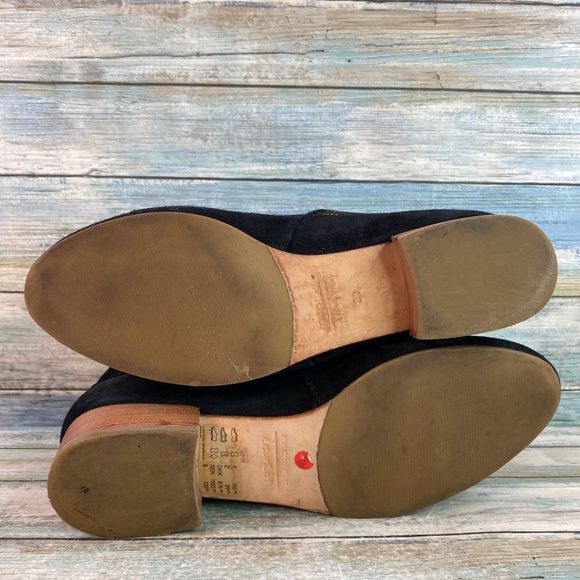 & Other Stories Ankle Boot Bootie Womens 9 Black Suede Stacked Block Heel Casual - Picture 7 of 13